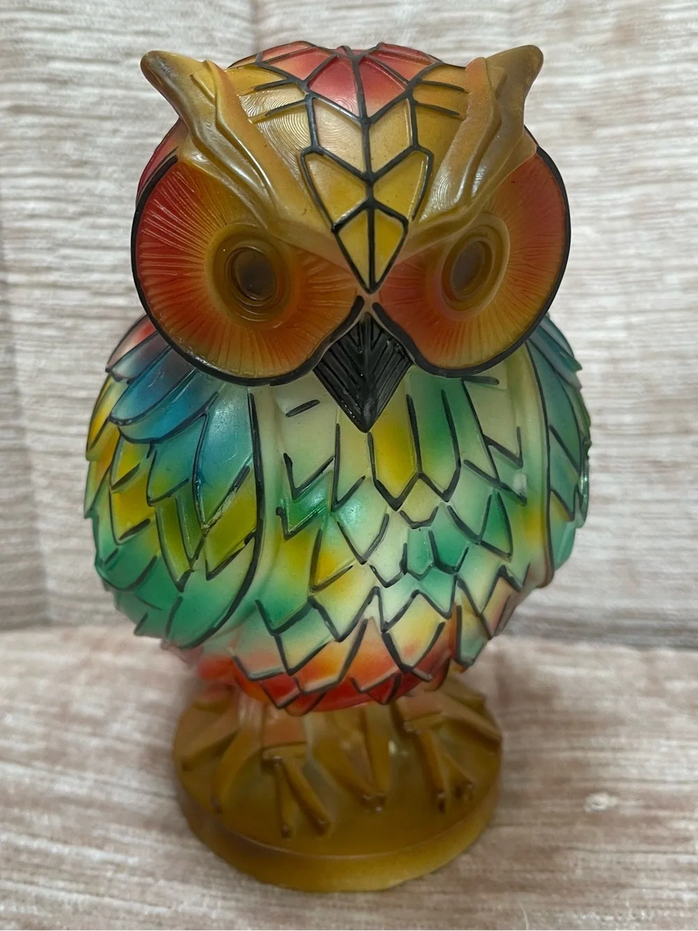 3D Colored Owls Light Desk Lamp Animal Decorative Night Light Owl Bird Untested